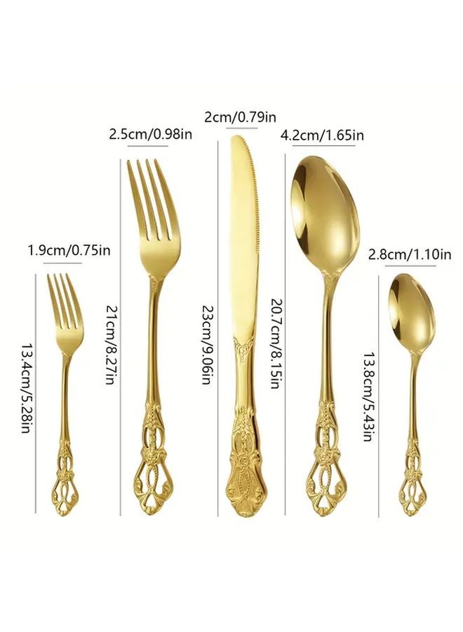 30 Piece Stainless Steel Cutlery Set Silvery Mirror Polished Dishwasher Safe - Image 3